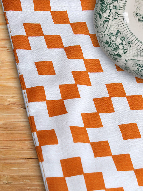 Dekor World Cotton Premium Chip Printed Collection of Table Runner (Pack of 1 Piece)- Dining & Center Table