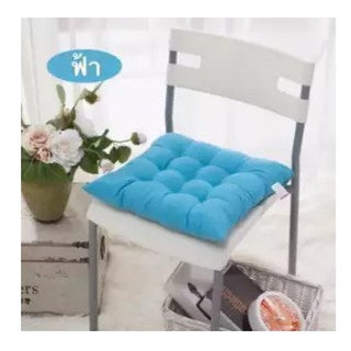Dekor World Cotton Soild Chair Pad, Polyester Filling (40x40cm or 16x16 Inches) for Dinning Room and Bedroom
