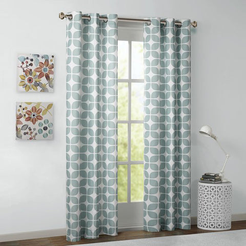 Dekor World Cotton Printed Eyelet Curtain Set (Pack of 2 Pieces) for Bedroom and Living Room