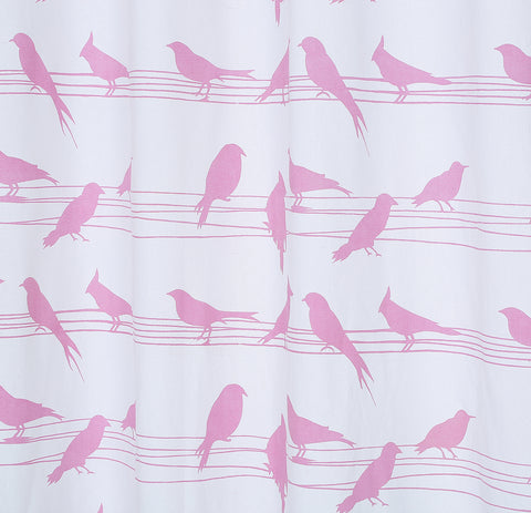 Dekor World Cotton Bird Printed Eyelet Curtain Set (Pack of 2 Pieces) for Bedroom and Living Room