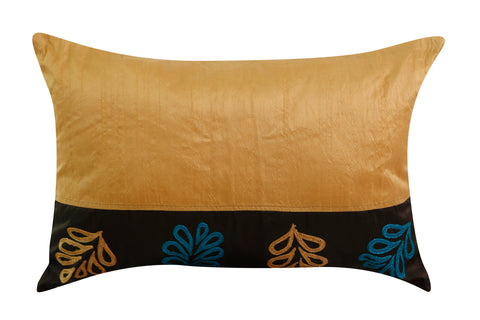 Dekor World Natural Leaf Embroidery Duvet Quilt Set (Pack of 5 Pieces) for Bedroom